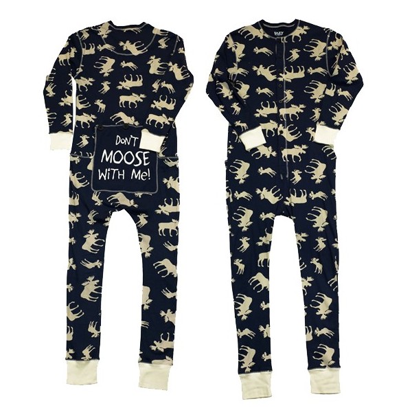 Lazyone - Adult's Blue classic moose onesie pyjamas